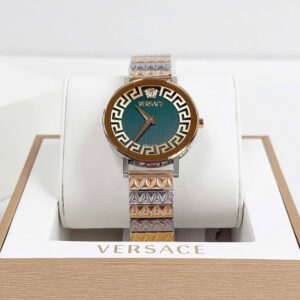 Đồng hồ nữ dây thép Versace Daedalus Ronda Swissmade Green Dial VE9A00424