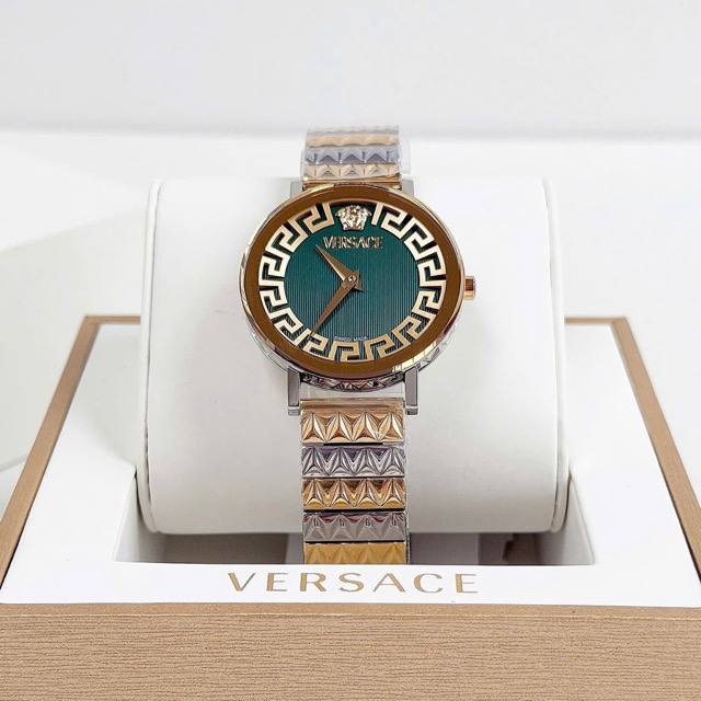 Đồng hồ nữ dây thép Versace Daedalus Ronda Swissmade Green Dial VE9A00424