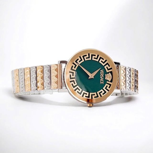 Đồng hồ nữ dây thép Versace Daedalus Ronda Swissmade Green Dial VE9A00424 - Ảnh 4