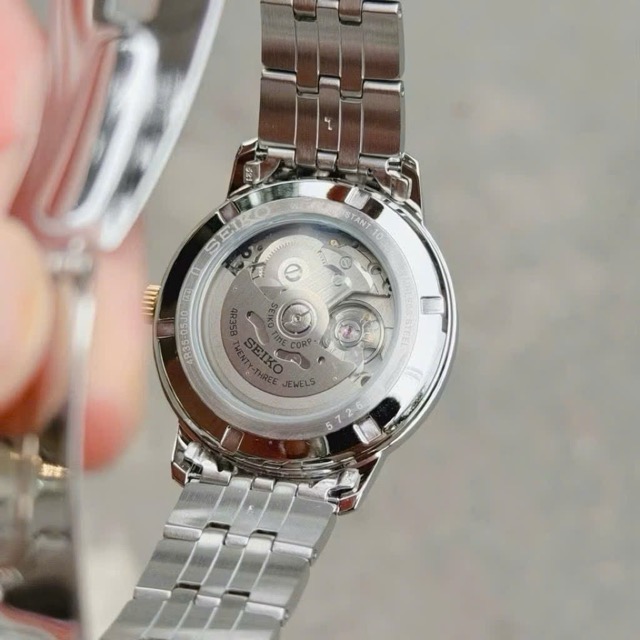 Đồng hồ nam dây thép Seiko Automatic Demi Gold SRPH92K1 - Ảnh 8