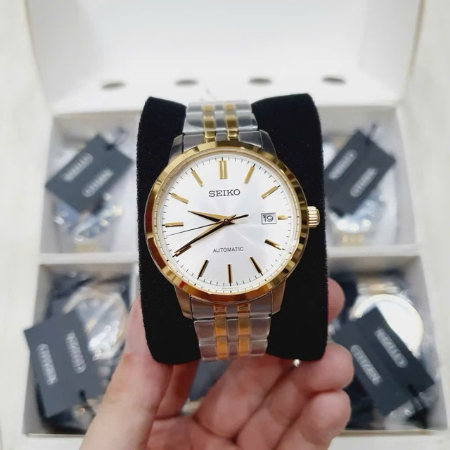 Đồng hồ nam dây thép Seiko Automatic Demi Gold SRPH92K1 - Ảnh 9