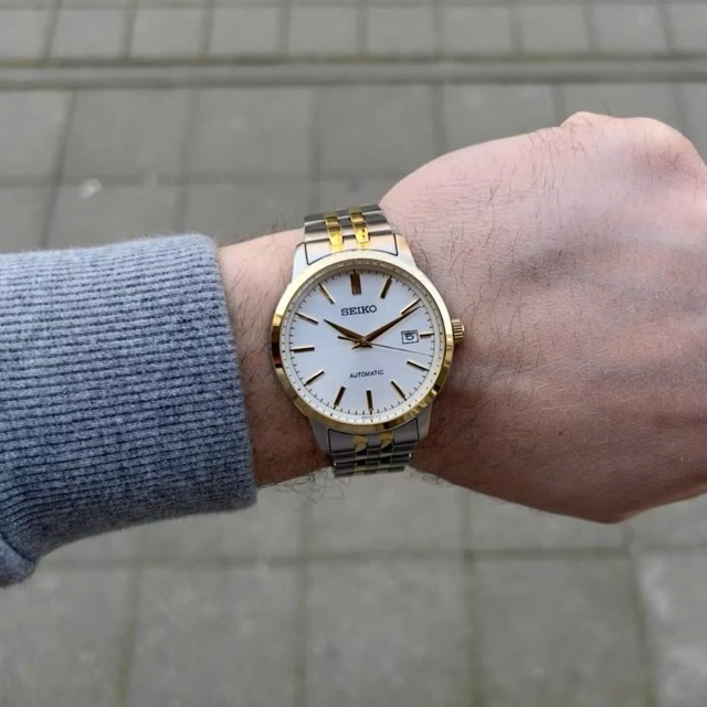 Đồng hồ nam dây thép Seiko Automatic Demi Gold SRPH92K1 - Ảnh 10