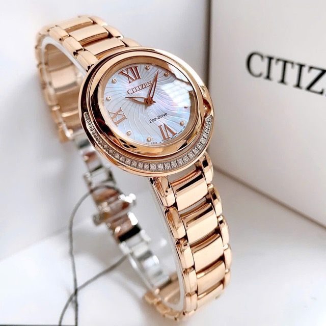 Đồng hồ nữ dây thép Citizen Eco Drive Diamond EX1122-58D - Ảnh 6
