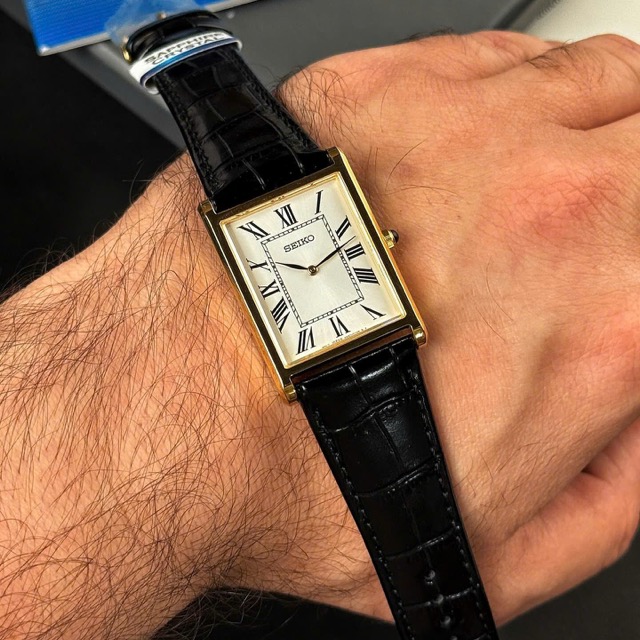 Đồng hồ nam dây da Seiko Quartz Vintage Conceptual Series Sapphire SWR104P1 - Ảnh 3