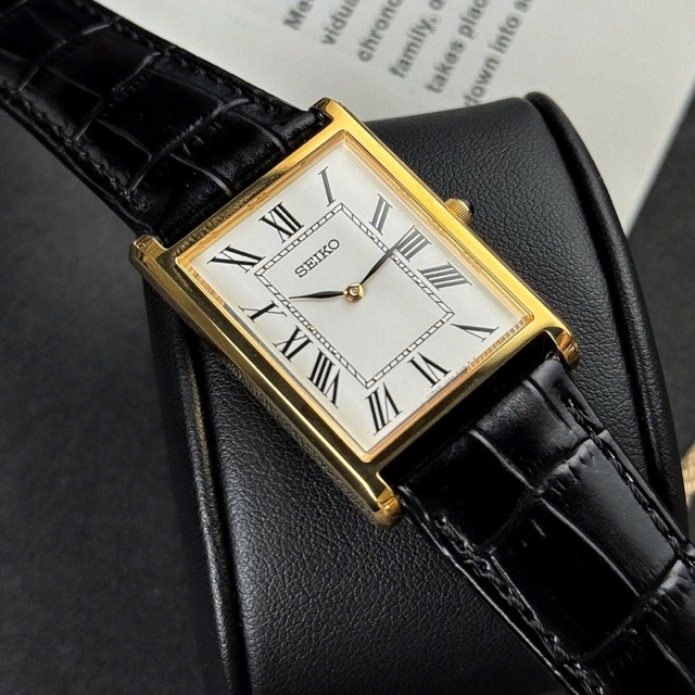 Đồng hồ nam dây da Seiko Quartz Vintage Conceptual Series Sapphire SWR104P1