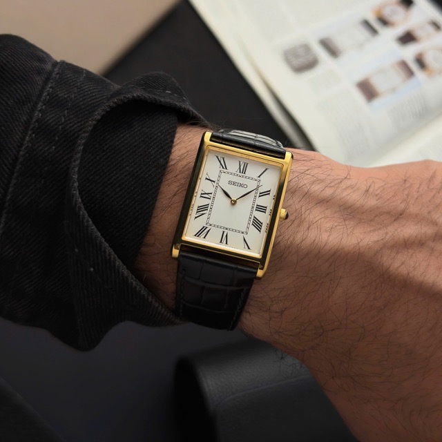 Đồng hồ nam dây da Seiko Quartz Vintage Conceptual Series Sapphire SWR104P1 - Ảnh 5