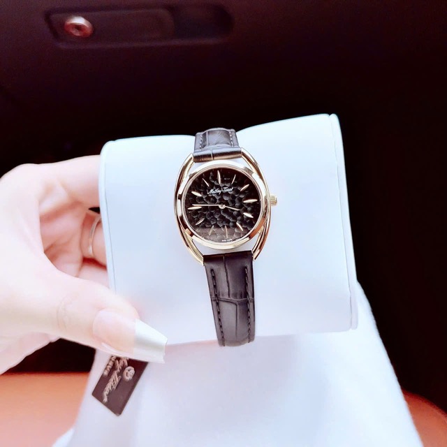 Đồng hồ nữ dây da Mathey Tissot Quartz Saphira D933PLM - Ảnh 7