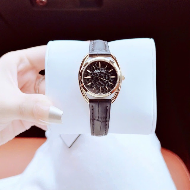 Đồng hồ nữ dây da Mathey Tissot Quartz Saphira D933PLM - Ảnh 8