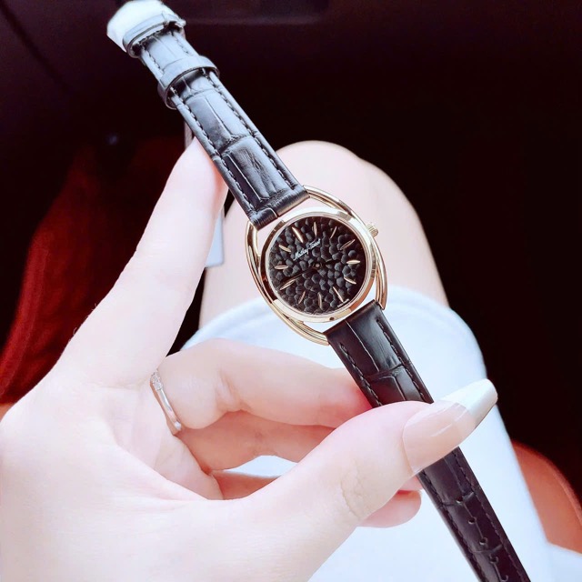 Đồng hồ nữ dây da Mathey Tissot Quartz Saphira D933PLM - Ảnh 3