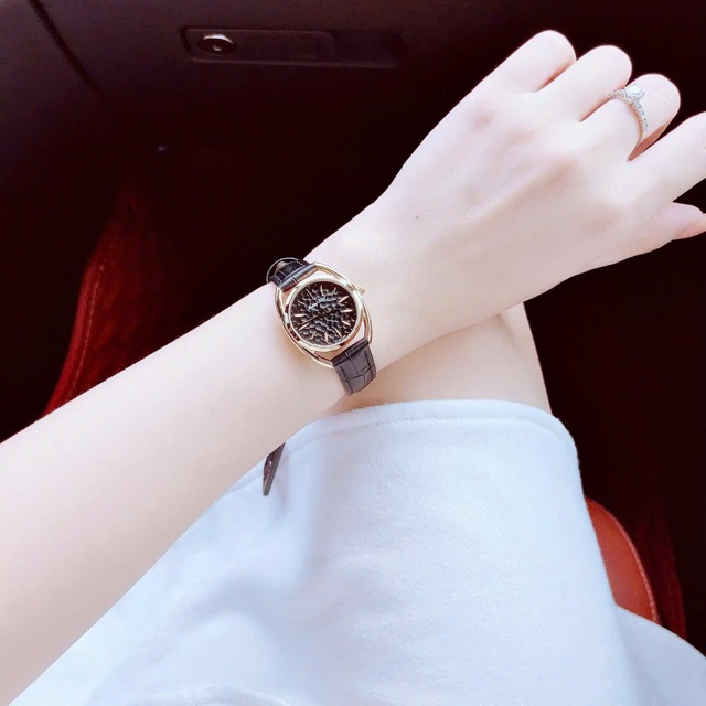 Đồng hồ nữ dây da Mathey Tissot Quartz Saphira D933PLM - Ảnh 4