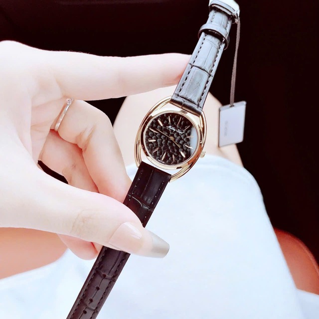 Đồng hồ nữ dây da Mathey Tissot Quartz Saphira D933PLM - Ảnh 5