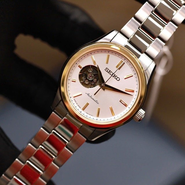 Đồng hồ nam dây thép Seiko Automatic Open Heart HFB009J1