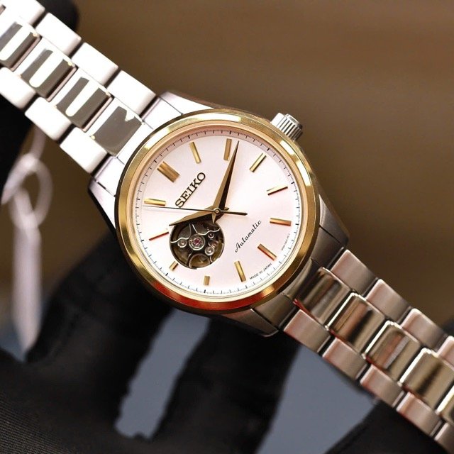 Đồng hồ nam dây thép Seiko Automatic Open Heart HFB009J1 - Ảnh 2