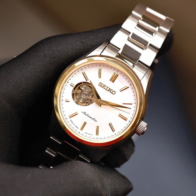 Đồng hồ nam dây thép Seiko Automatic Open Heart HFB009J1 - Ảnh 3