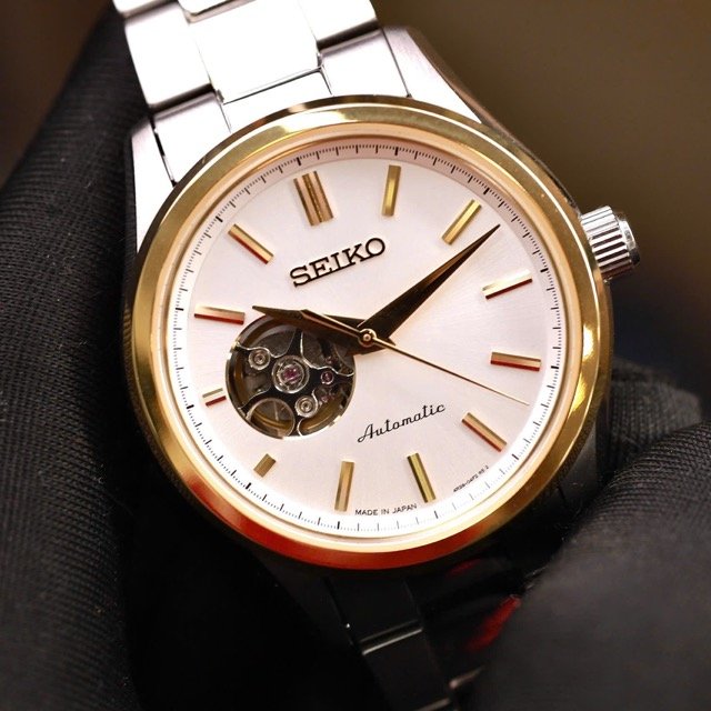 Đồng hồ nam dây thép Seiko Automatic Open Heart HFB009J1 - Ảnh 4