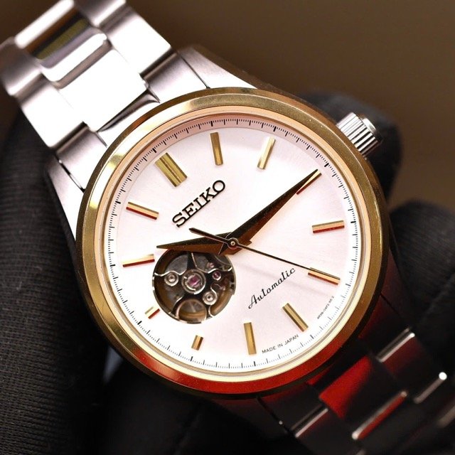 Đồng hồ nam dây thép Seiko Automatic Open Heart HFB009J1 - Ảnh 5