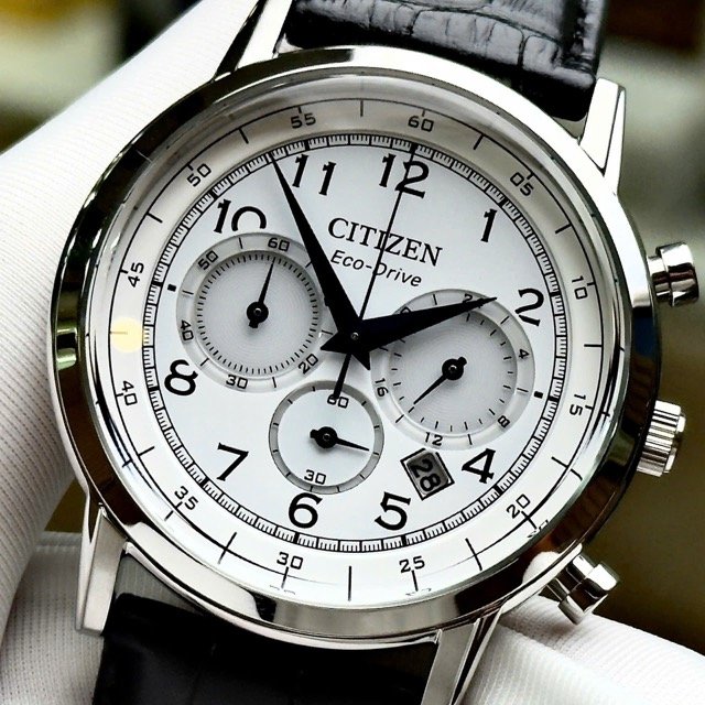Đồng hồ nam dây da Citizen Eco-Drive Chronograph CA4630-02A - Ảnh 6