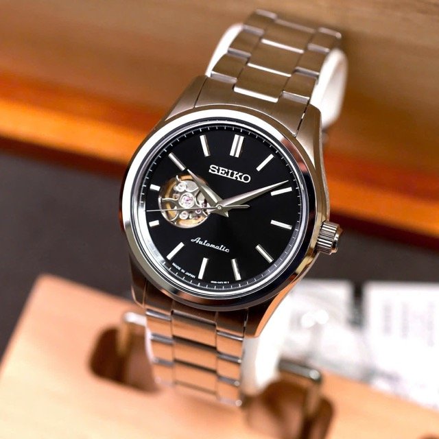 Đồng hồ nam dây thép Seiko Automatic Open Heart HFB003J1