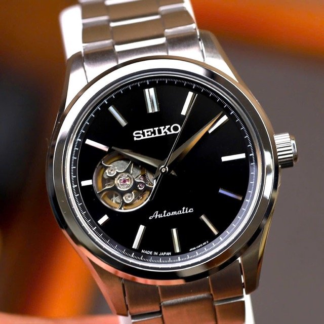 Đồng hồ nam dây thép Seiko Automatic Open Heart HFB003J1 - Ảnh 3