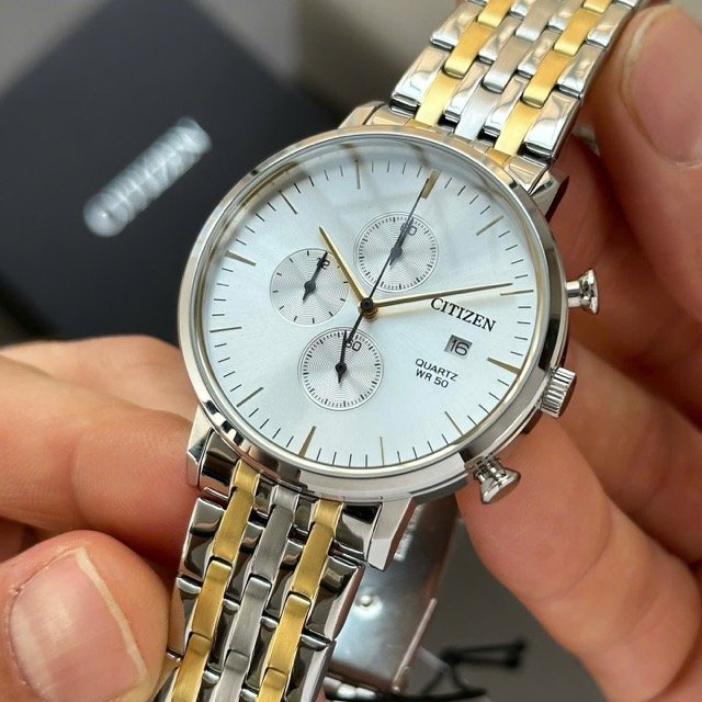 Đồng hồ nam dây thép Citizen Quartz Chronograph AN3614-54A - Ảnh 3