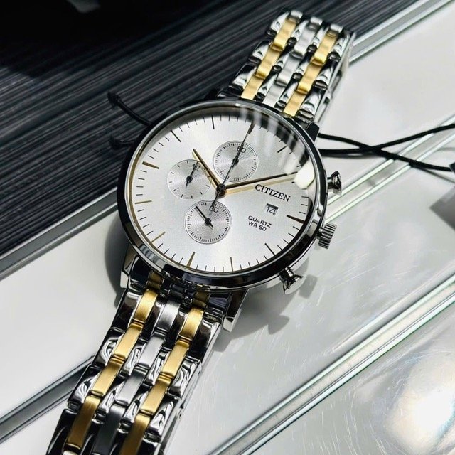 Đồng hồ nam dây thép Citizen Quartz Chronograph AN3614-54A - Ảnh 4