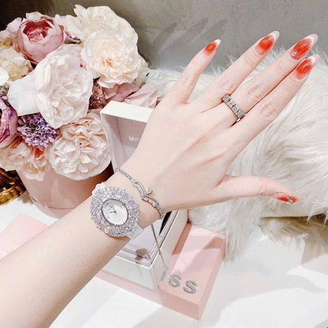 Đồng hồ nữ dây da Roberto Era Quartz Oval Leather Strap Crystal RE5028C - Ảnh 5