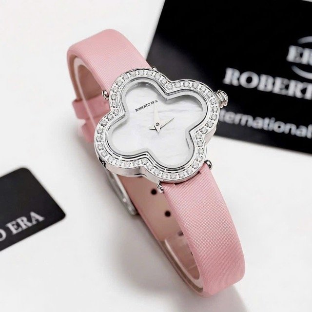 Đồng hồ nữ dây da Roberto Era Quartz Four-Leaf Clover RE260 - Ảnh 5