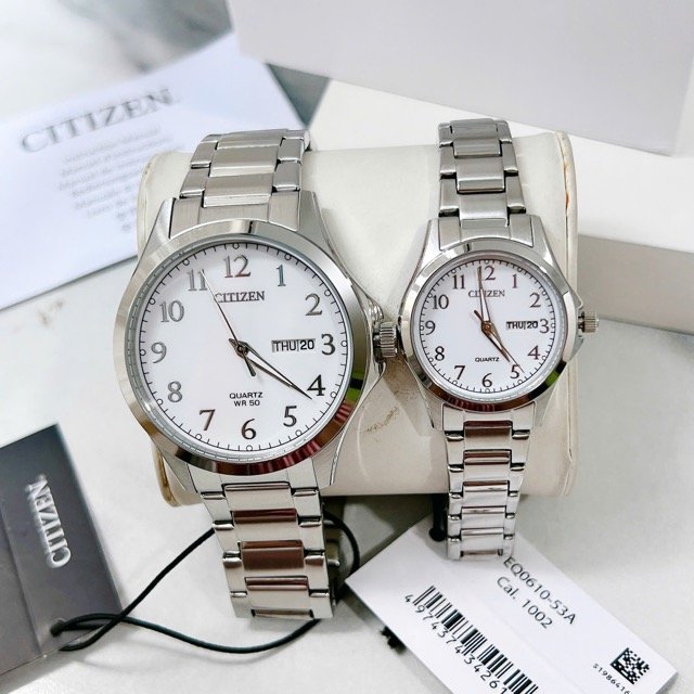 Đồng hồ nam nữ dây thép Citizen Quartz EQ0610-53A BF2021-82A - Ảnh 5