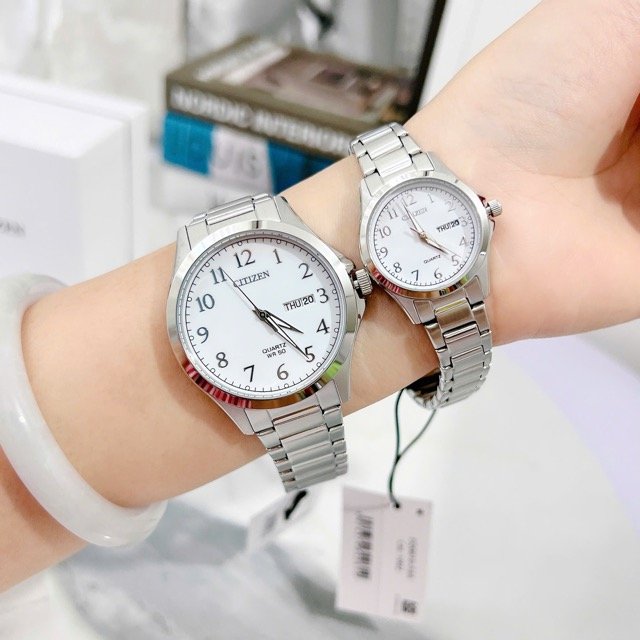 Đồng hồ nam nữ dây thép Citizen Quartz EQ0610-53A BF2021-82A - Ảnh 8