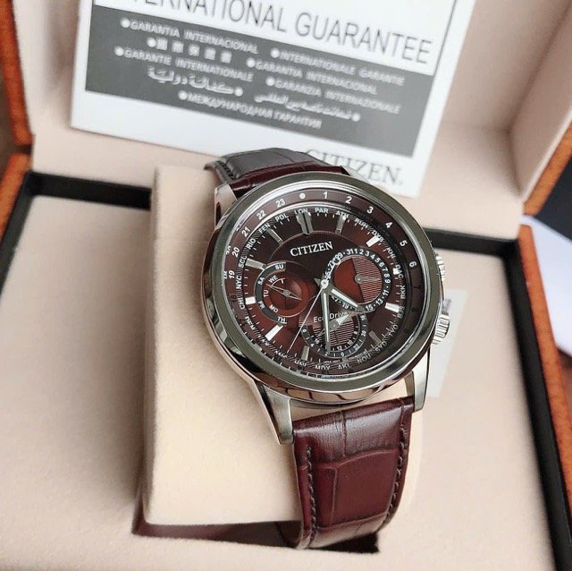 Đồng hồ nam dây da Citizen Calendrier Eco Drive BU2020-29X