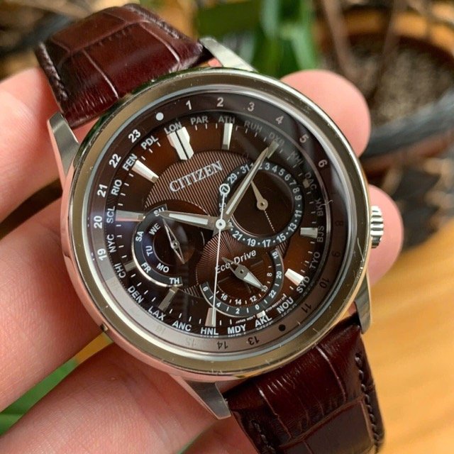 Đồng hồ nam dây da Citizen Calendrier Eco Drive BU2020-29X - Ảnh 3