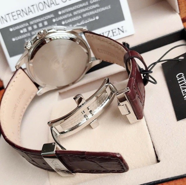 Đồng hồ nam dây da Citizen Calendrier Eco Drive BU2020-29X - Ảnh 5