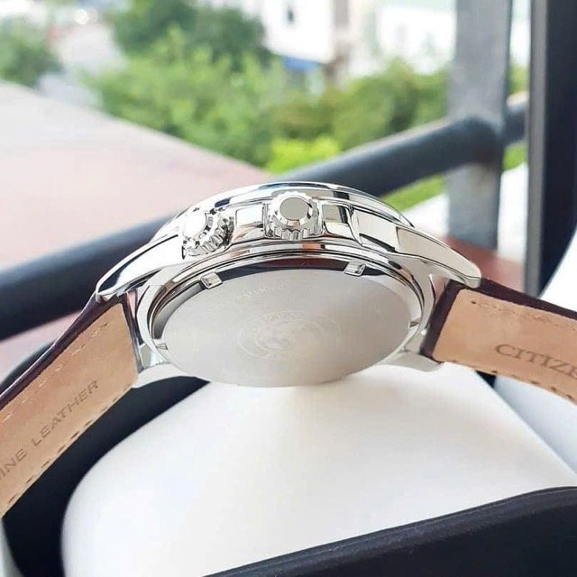Đồng hồ nam dây da Citizen Calendrier Eco Drive BU2020-29X - Ảnh 6