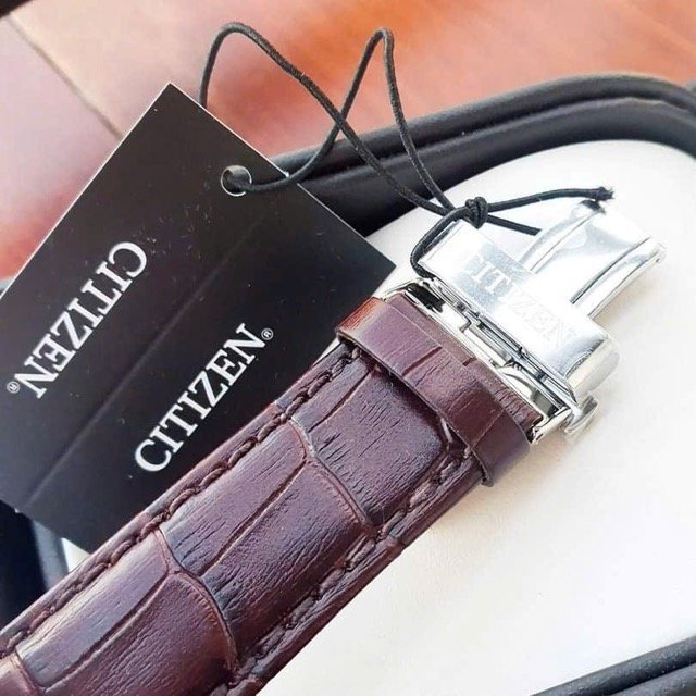 Đồng hồ nam dây da Citizen Calendrier Eco Drive BU2020-29X - Ảnh 7