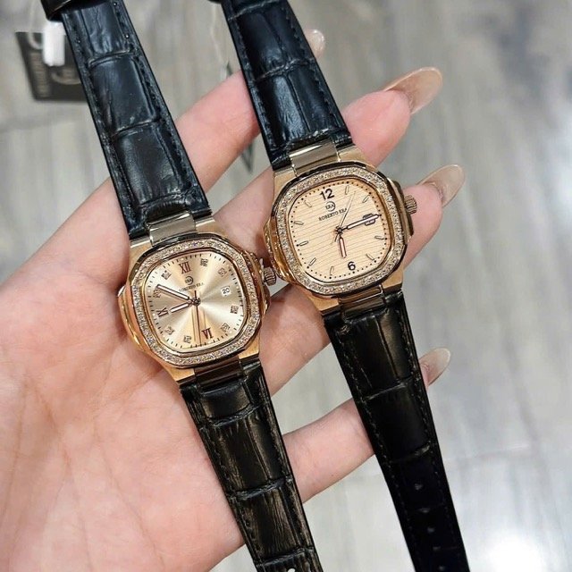 Đồng hồ nữ dây da Roberto Era Quartz Nautilus Rose Dial Analogue RE1503A - Ảnh 5