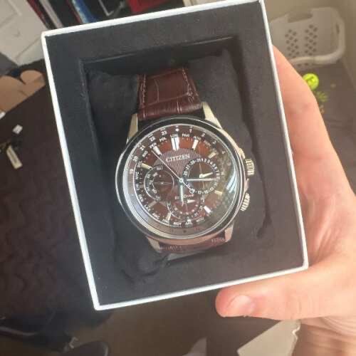 Đồng hồ nam dây da Citizen Calendrier Eco Drive BU2020-29X - Ảnh 8